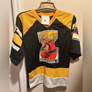 Vtg NWT Dragon Ball Z Kids Size Medium Super Saiyan 3 Son Goku Anime Jersey Y2K